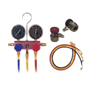 6-piece air conditioner gas filling and measuring tool set R12, R134A