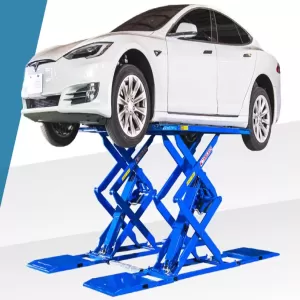 Scissor lift with load capacity of 4.5 tons, surface mounted, no auxiliary lift table