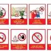 Signs about labor safety