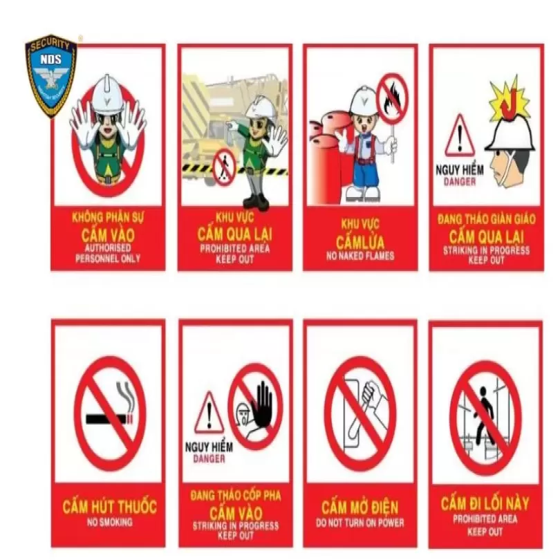 Signs about labor safety