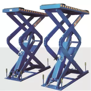 Belly lift scissor lift, capacity 3 tons, recessed (3-phase, gray RAL7046)