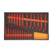 24-piece glass wrench set, 12 glasses (7 - 22mm), 12 1000V electric wrenches (7-22 mm)